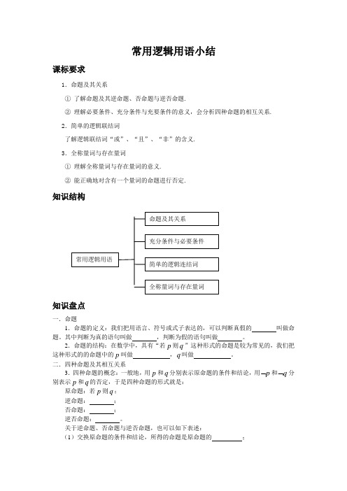 简单逻辑用语