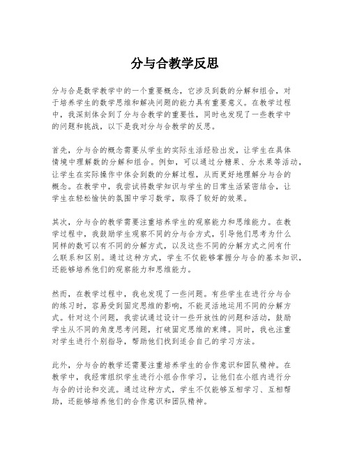 分与合教学反思