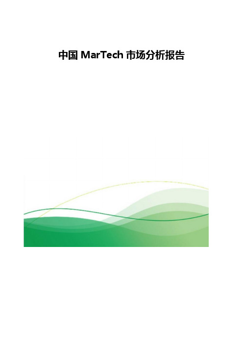 中国MarTech市场分析报告