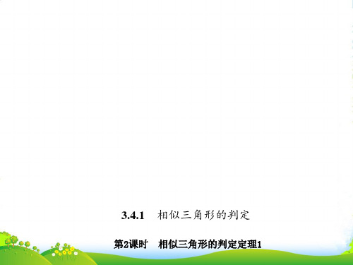 湘教版九年级上册数学习题课件3.4.1.2相似三角形的判定定理1