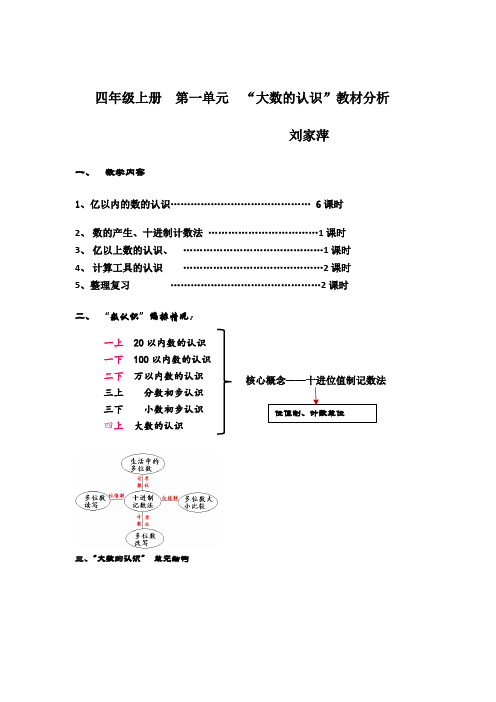 大数的认识教材分析