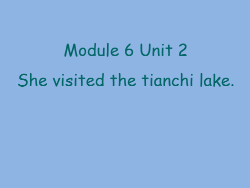 外研版(三起)六下Module 6 Unit 2《She visited the Tianchi