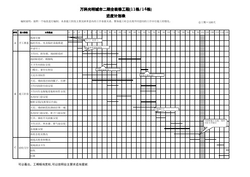 万科 项目全装修工程进度计划表