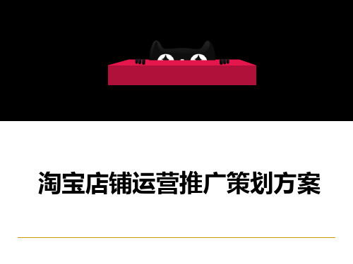 淘宝店铺运营推广策划方案【超级完整版】