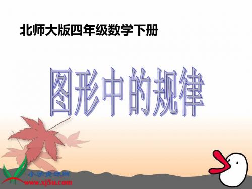 北师大版数学四年级下册《图形中的规律》课件