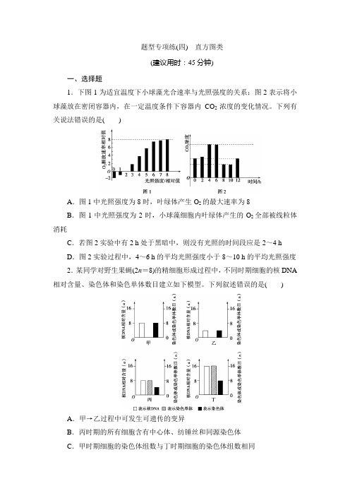 新高考生物考前冲刺题型专项练(四) 直方图类