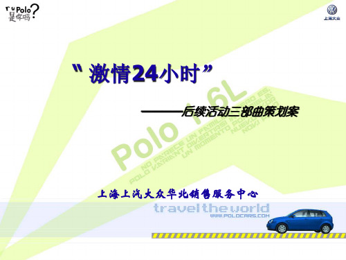 上海大众POLO公关营销方案活动概况(ppt31).pptx