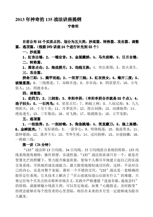 135战法55种方法图解(宁俊明2013版)精品名师资料