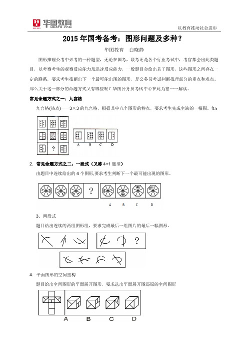 国家公务员考试：图形问题及多种？