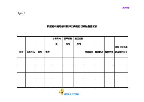 疫情期间实用资料精排版：观察表