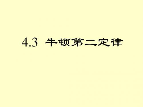 4.3  牛顿第二定律