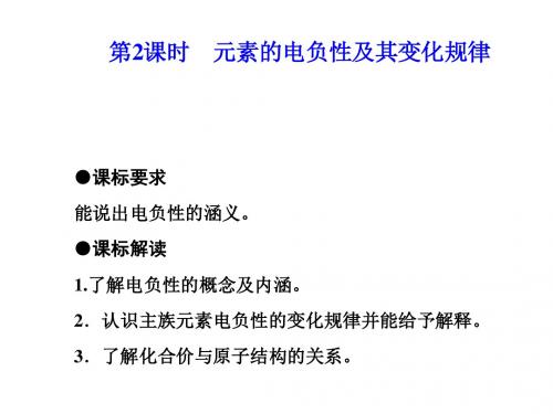 鲁科版高中化学选修物质结构与性质 原子结构与元素性质第二课时课件2