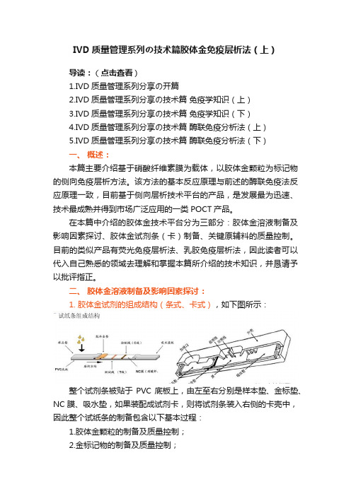 IVD质量管理系列の技术篇胶体金免疫层析法（上）