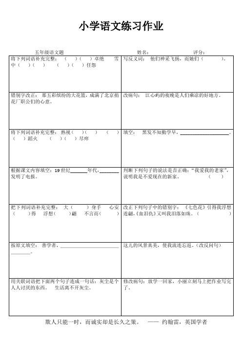 小学五年级语文自我提高I (28)