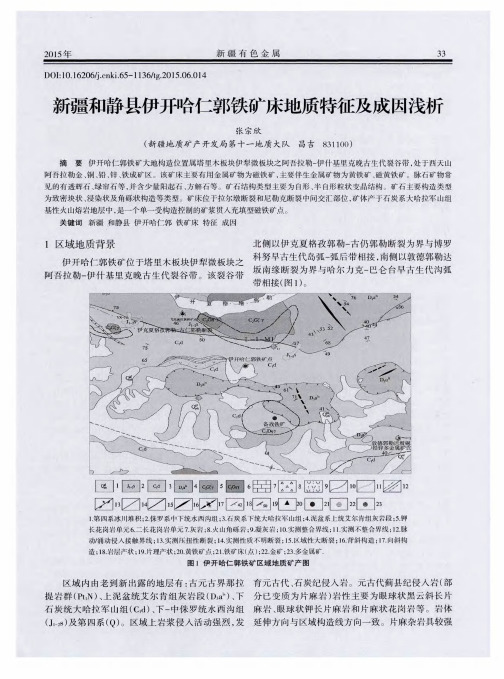 新疆和静县伊开哈仁郭铁矿床地质特征及成因浅析