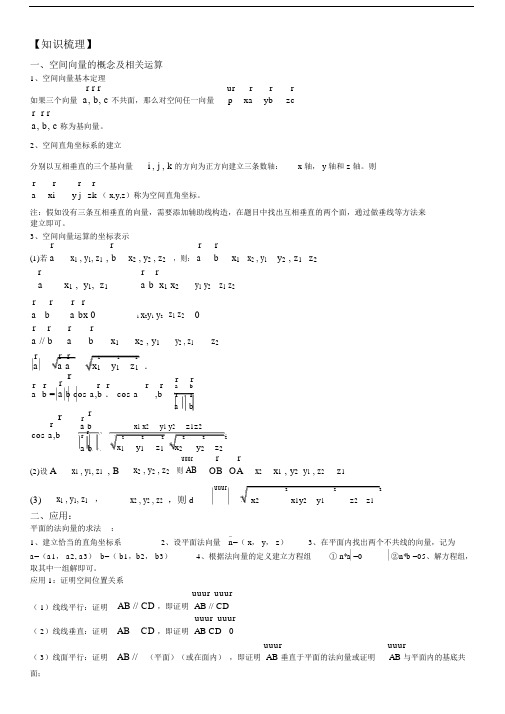 高三立体几何大题专题(用空间向量解决立体几何类问题).docx