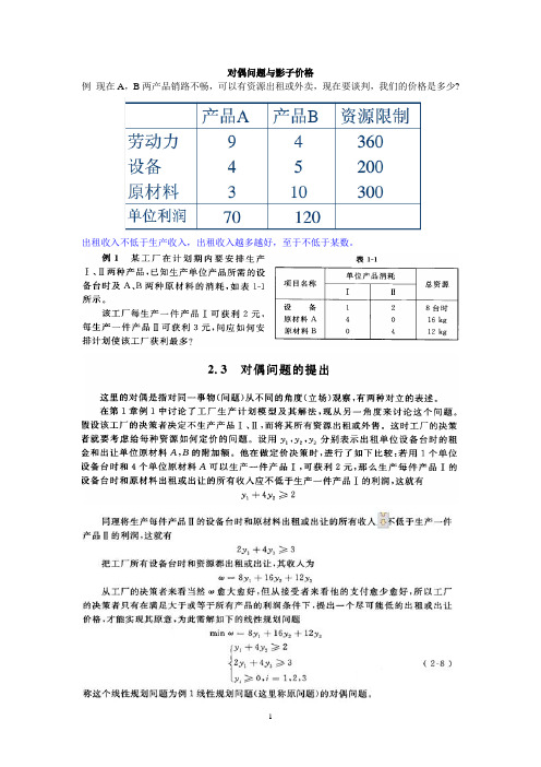 2-1 影子价格