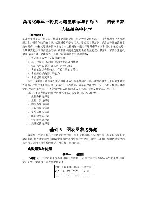 高考化学第三轮复习题型解读与训练3——图表图象选择题高中化学