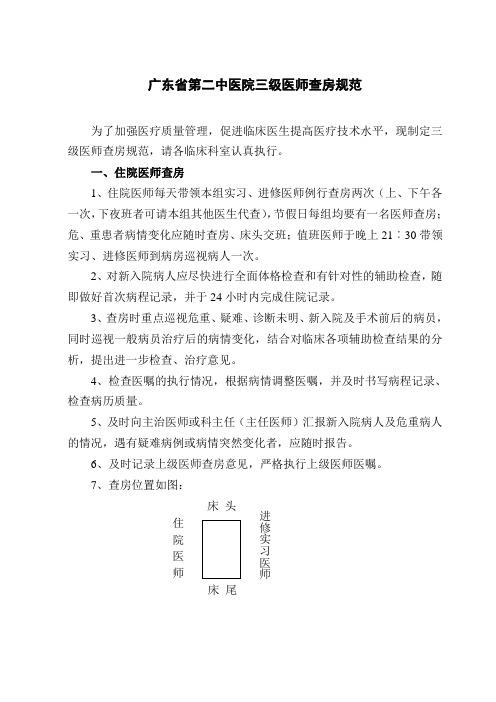 三级医师查房规范