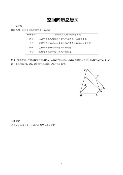 空间向量总复习