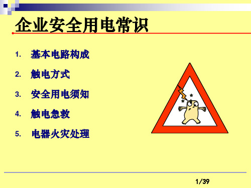 企业用电安全常识PPT课件