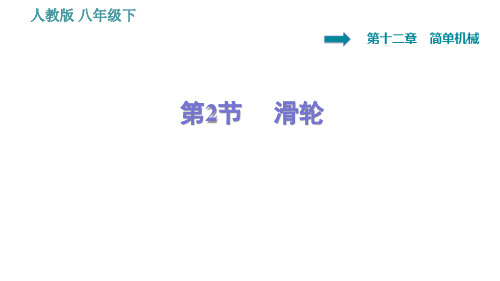 人教版八年级下册物理 第12章 12.2   滑轮 习题课件