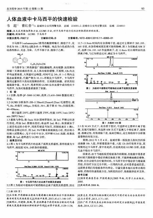 人体血液中卡马西平的快速检验