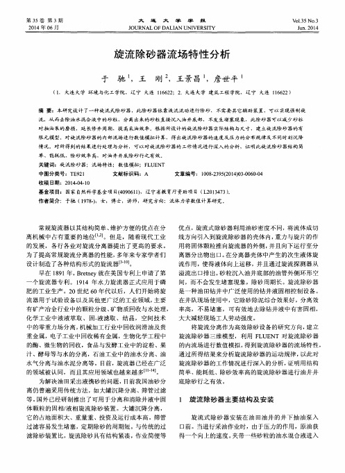 旋流除砂器流场特性分析