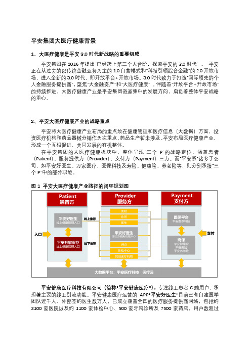 中国平安大医疗健康战略