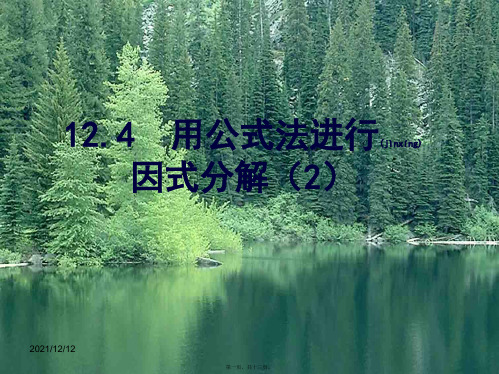 七年级数学下册12.4用公式法进行因式分解2