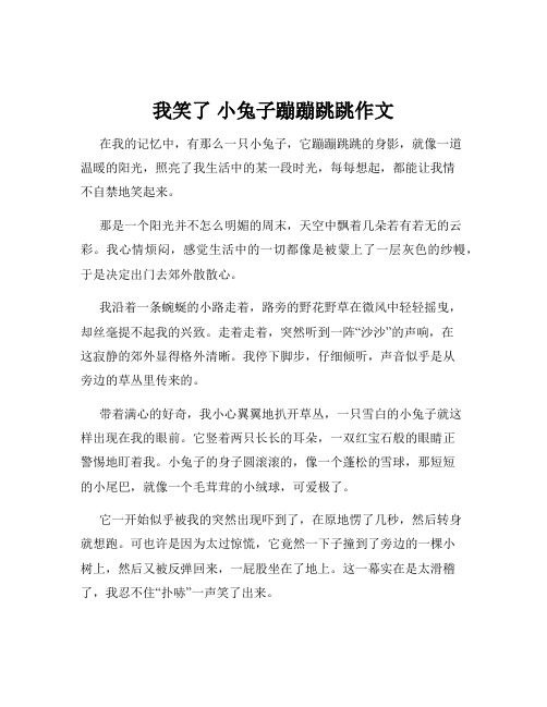 我笑了 小兔子蹦蹦跳跳作文