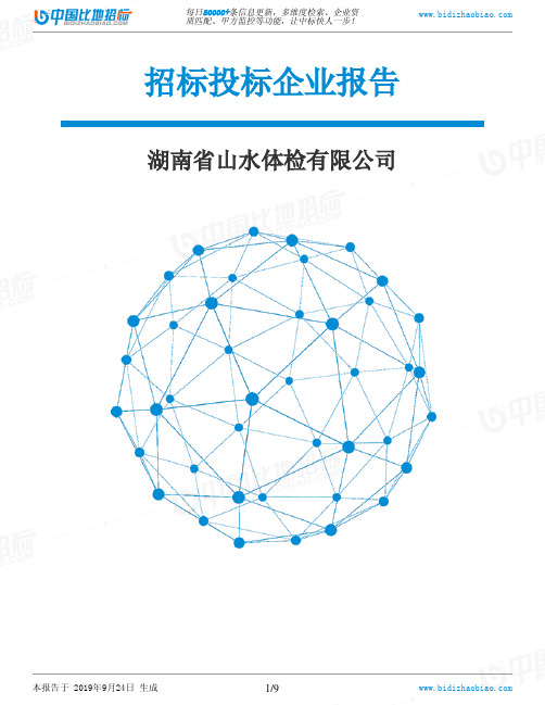 湖南省山水体检有限公司_中标190924