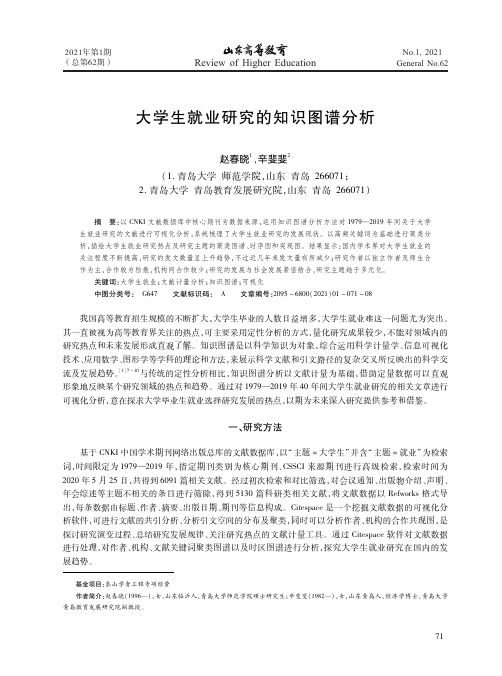 大学生就业研究的知识图谱分析