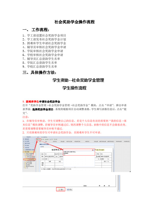 社会奖助学金操作流程