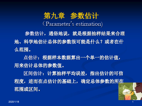 九章节参数估计Parameter'sestimation