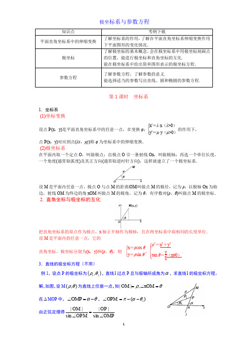 极坐标与参数方程