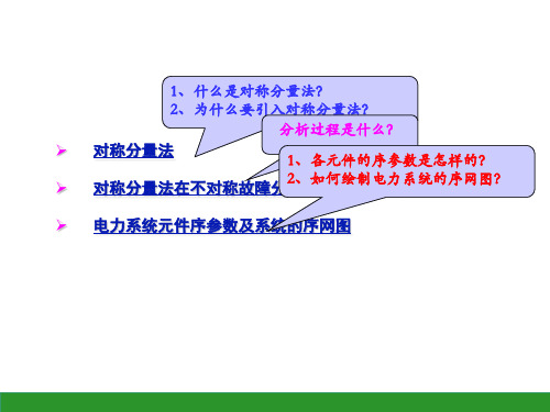 电力系统各元件序阻抗和等值电路