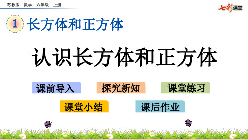 2020秋七彩课堂苏教版数学六年级上册课件1.1 认识长方体和正方体