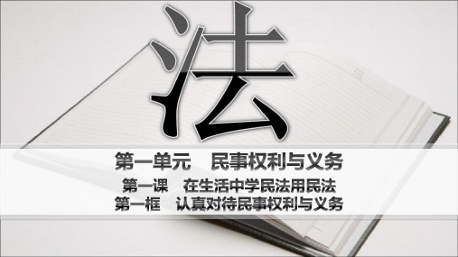 高中思想政治选择性必修第二册精品课件 第1单元 民事权利与义务 第1课 第1框认真对待民事权利与义务