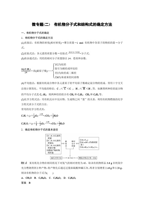 20-21版：微专题(二)　有机物分子式和结构式的确定方法（步步高）