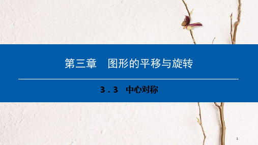 八年级数学下册 第三章 图形的平移与旋转 3.3 中心对称典型训练课件 (新版)北师大版.pptx