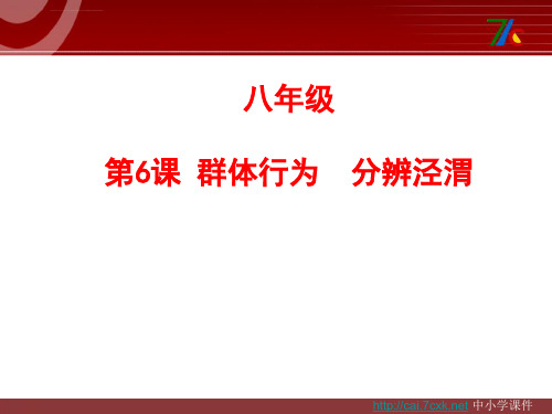 沪教版八年级下册思想品德第6课群体行为分辨泾渭课件