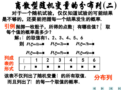 新人教A版选修2-3离散型随机变量及其分布列(二)-16页精选文档