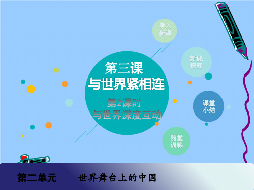 人教版2020夏编九年级道德与法治下册 第二单元 世界舞台上的中国 第三课与世界深度互动课件