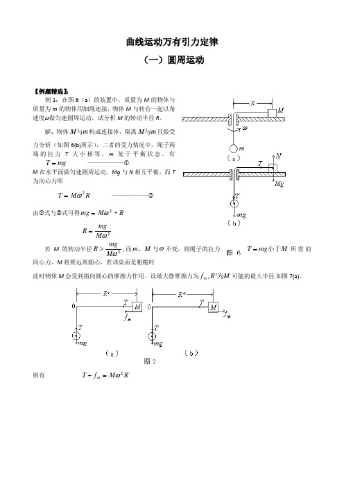 高考第二轮复习专题训练(物理-曲线运动万有引力定律)