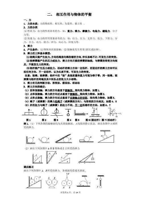 高一受力分析