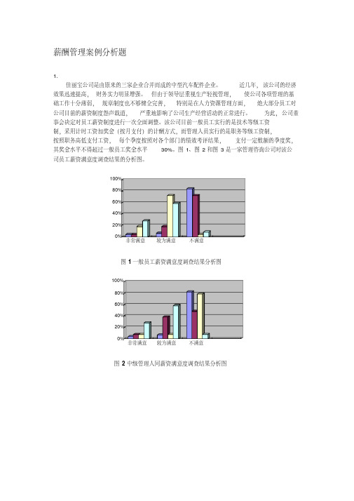 人力资源中薪酬管理案例分析题及答案