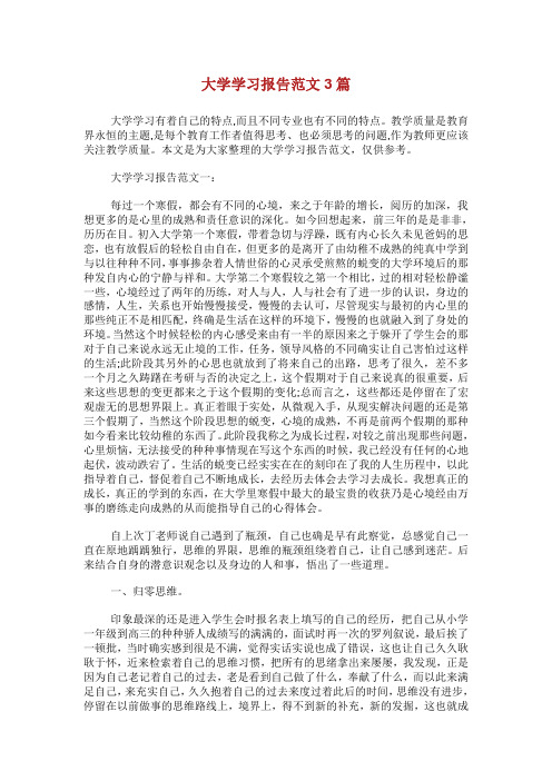 大学学习报告范文3篇.doc