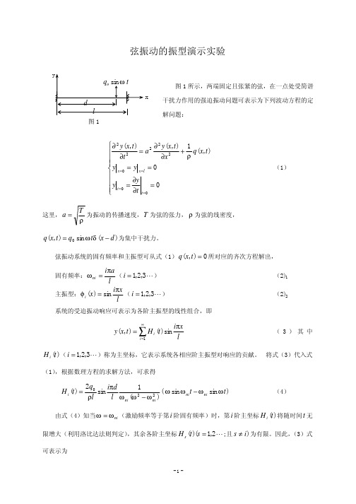 弦振动的振型演示实验