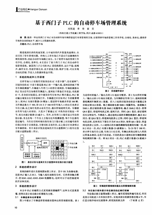 基于西门子PLC的自动停车场管理系统